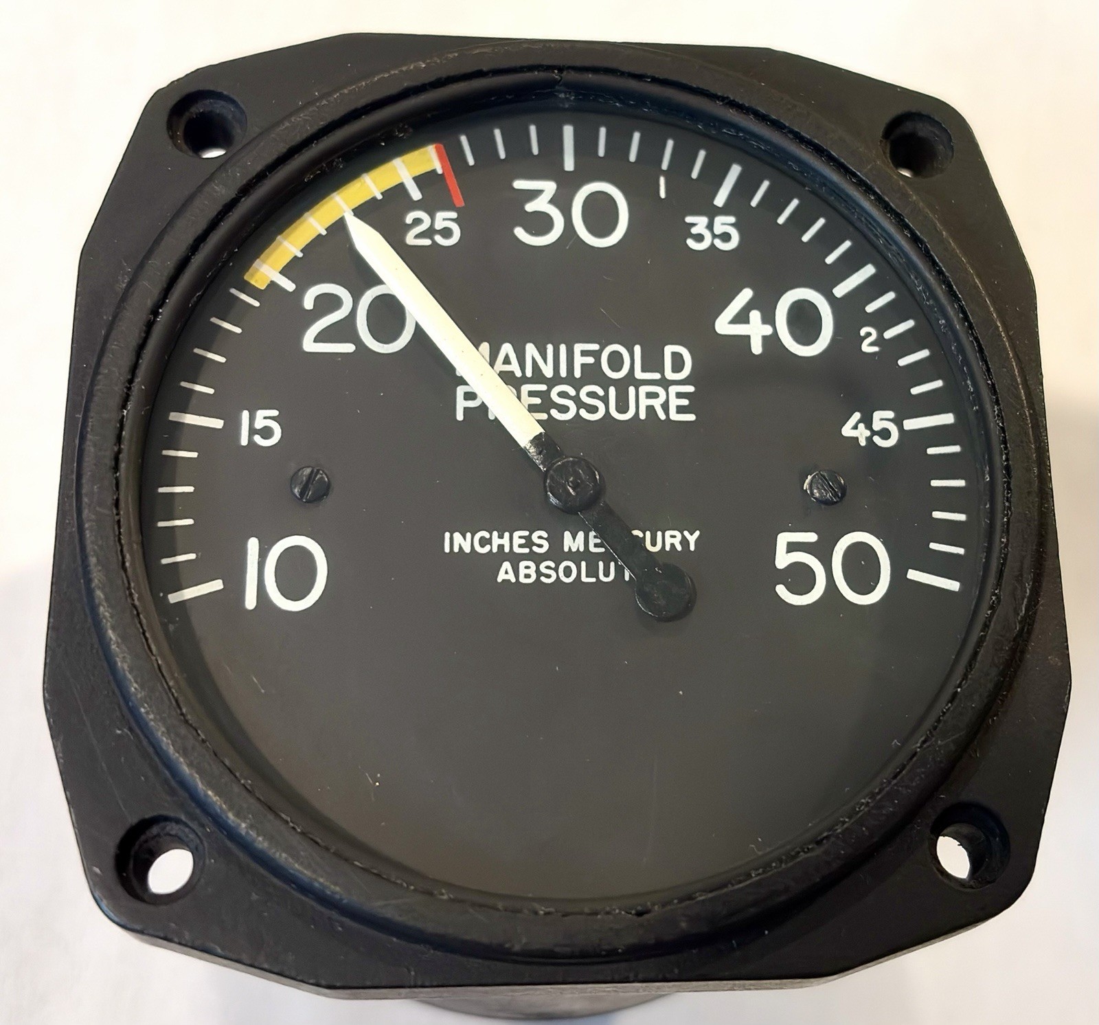 Vintage Weston Aircraft Manifold Pressure Gauge 10-50 InHg P/N 22-262-037
