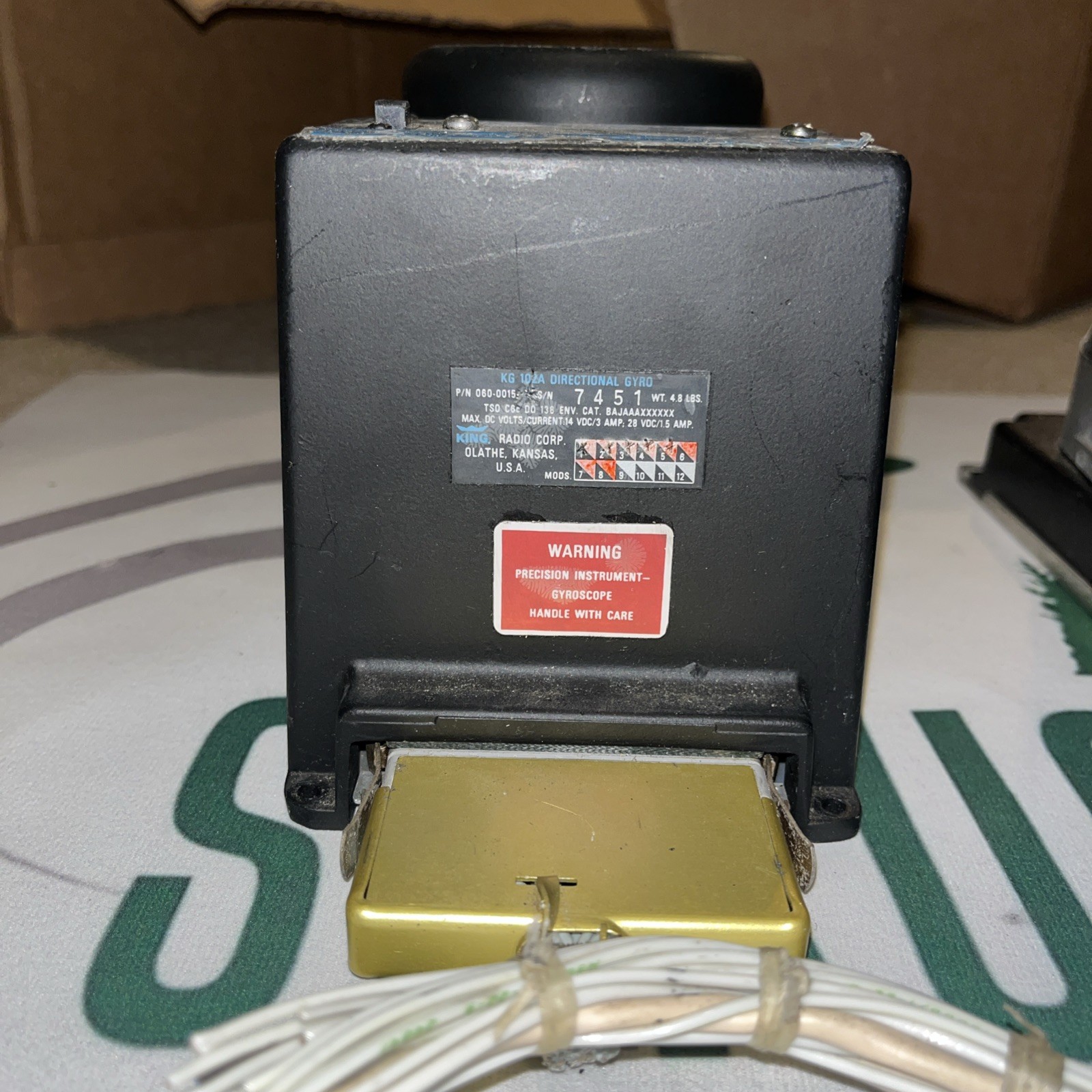 Bendix King KG-102A Directional Gyro 060-0015-00 – Condition Unknown Sold As Is