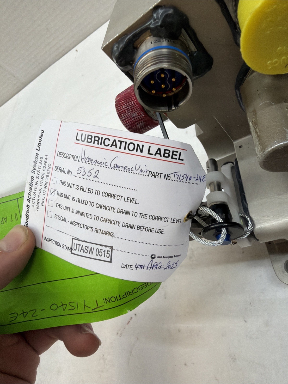 Lucas Aerospace 740D8003-27 TY1540-24E Hydraulic Control Unit