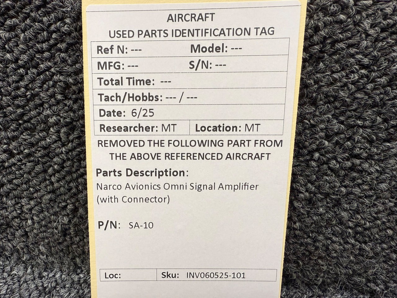 SA-10 Narco Avionics Omni Signal Amplifier (with Connector)
