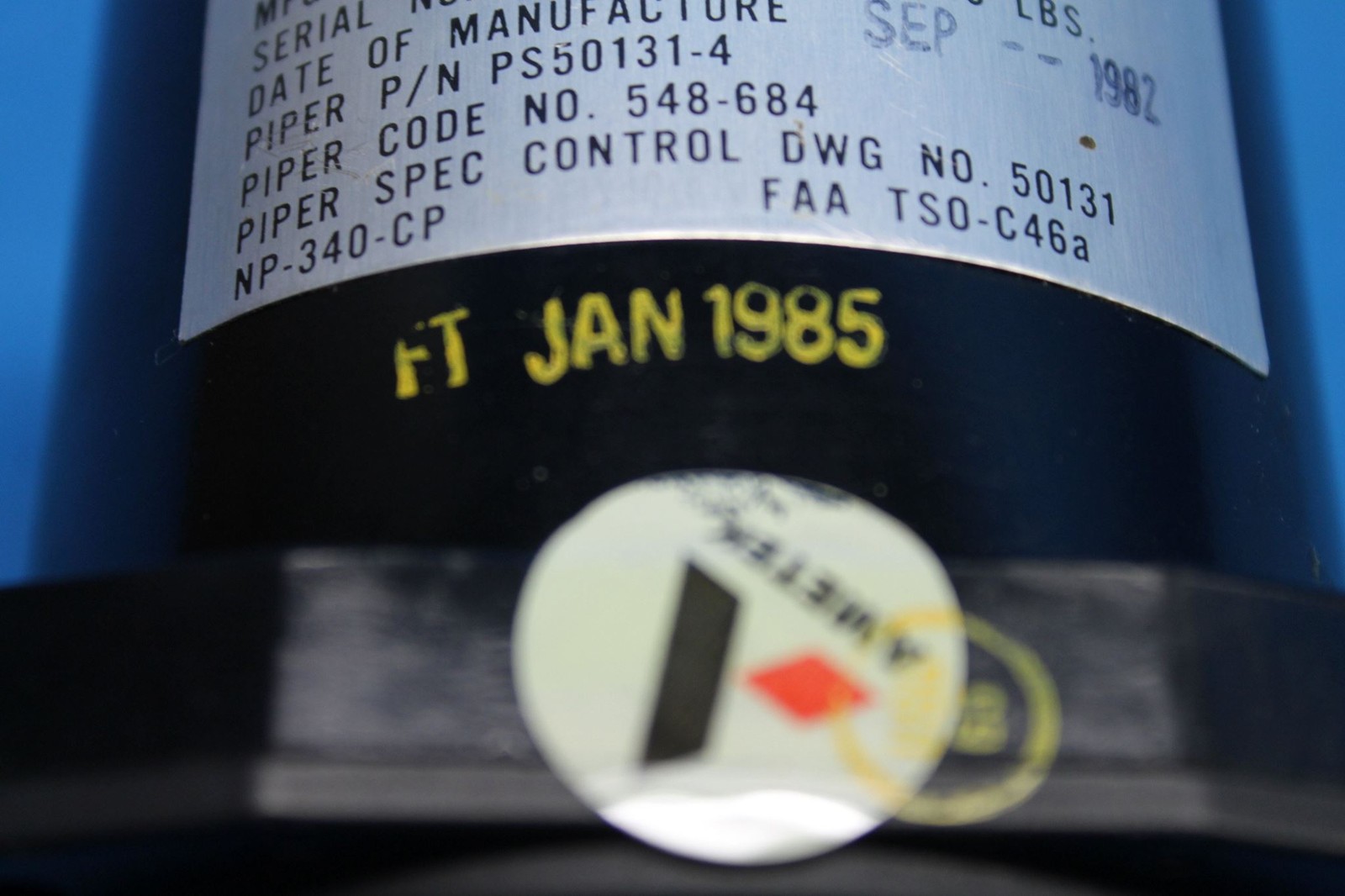 Used U.S Gauge Piper Aircraft Airspeed Indicator, p/n PS50131-3, 548-684 (22934)
