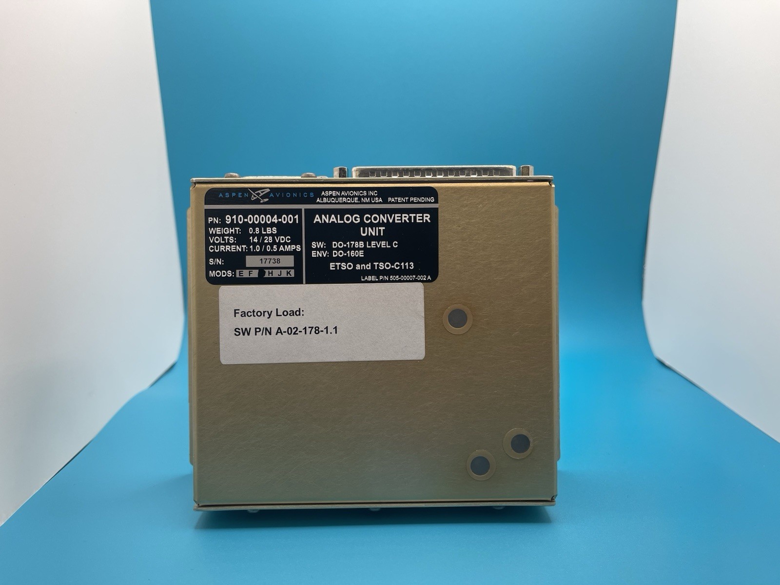 Aspen Avionics ACU P/N 910-00004-001
