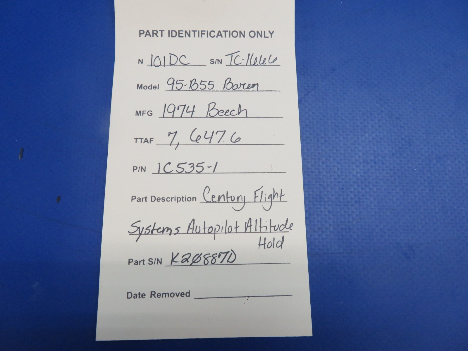 Beech 95-B55 Century Flight Systems Autopilot Altitude Hold 1C535-1 (0126-1717)