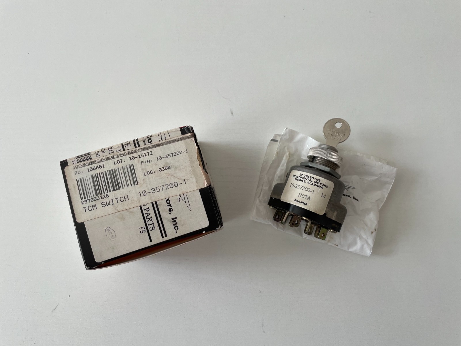 TCM Ignition Switch for Cessna Aircraft