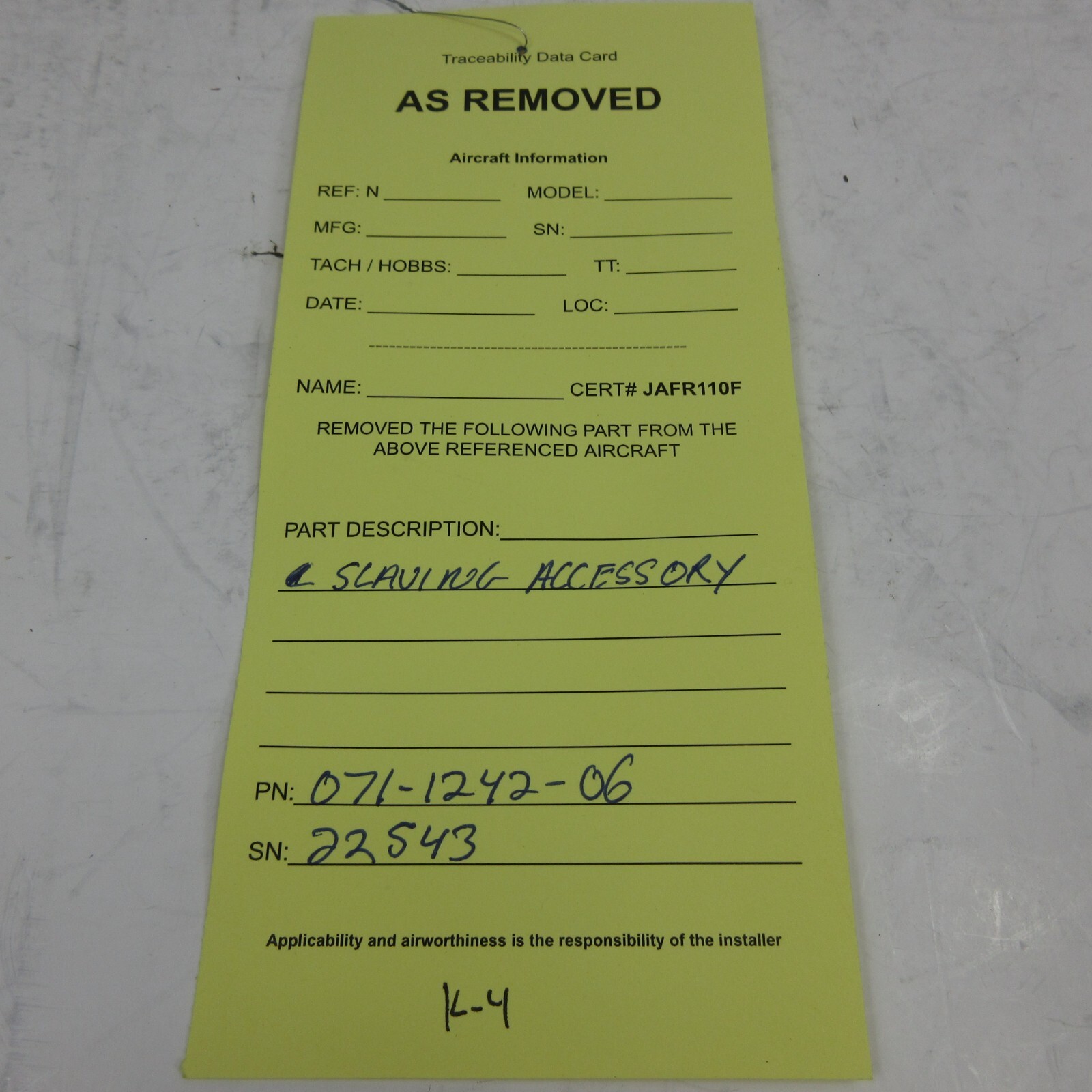 KA 51B Slaving Accessory Bendix King 071-1242-06