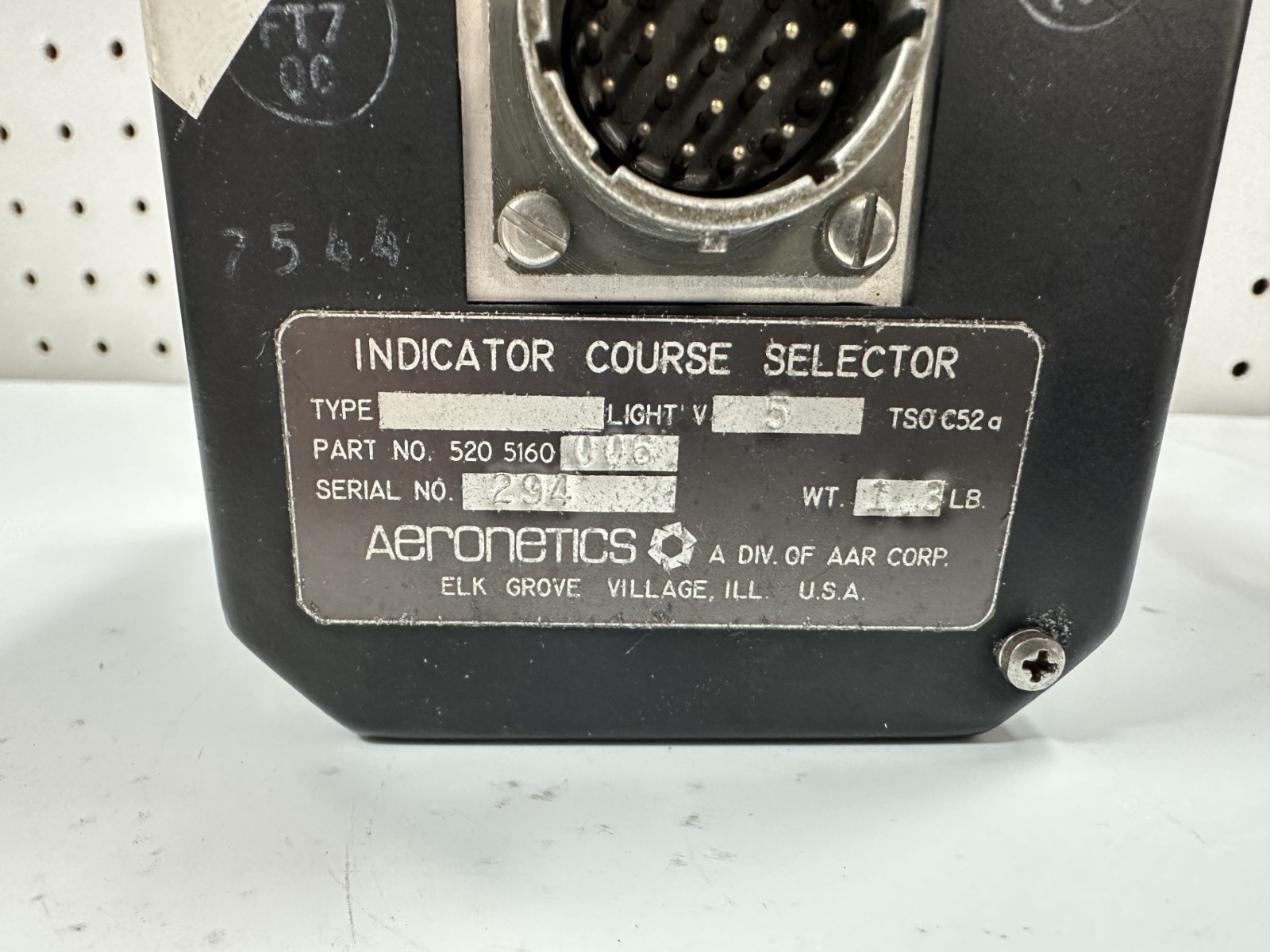 Aeronetics Indicator Course Selector 520-5160-006, removed from Sikorsky S-76