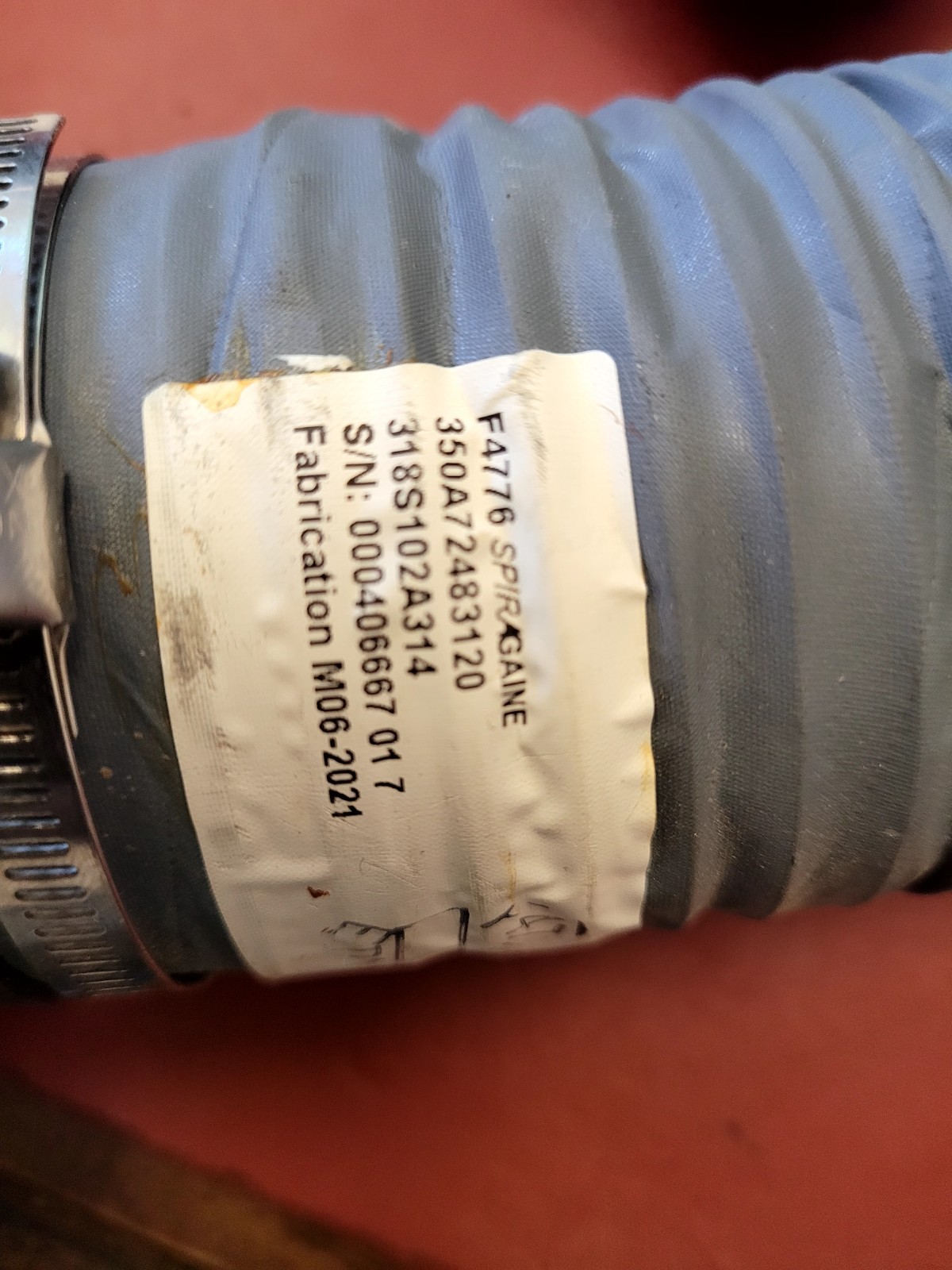 NEW Airbus Eurocopter Helicopter 350A72483120 F4776 SPIRAGAINE DUCT ( C08)