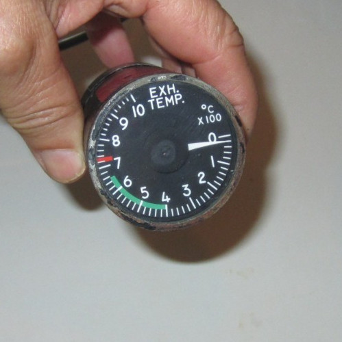 AIRCRAFT GAUGE TEMP INDICATOR WESTON P/N 260118 AS REMOVED