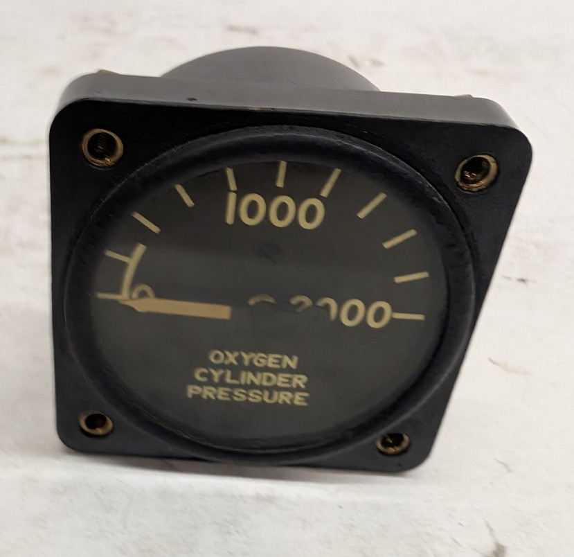 U.S. Gauge AW-17/8-27-E5 MIL-G-6035B Oxygen Cylinder Pressure Gauge AN6011-1B