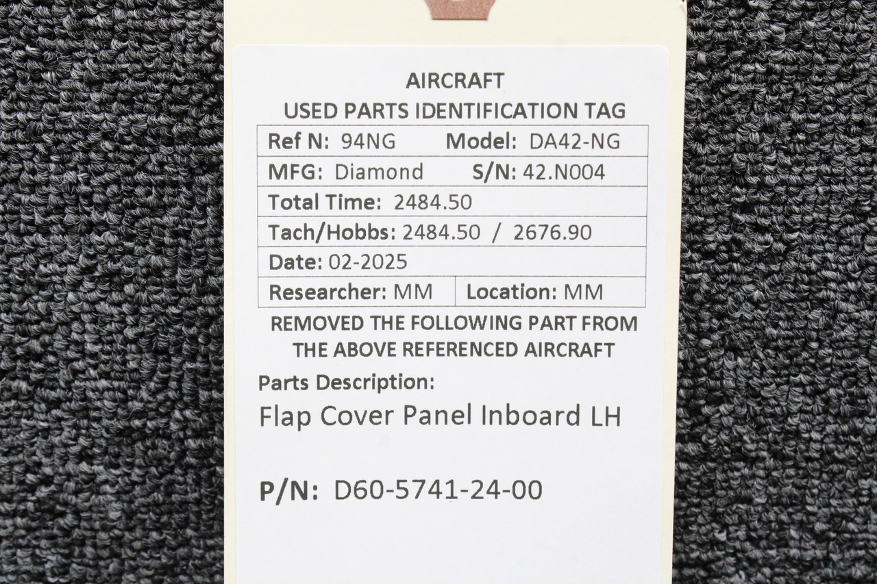 D60-5741-24-00 Diamond DA42-NG Flap Cover Panel Inboard LH