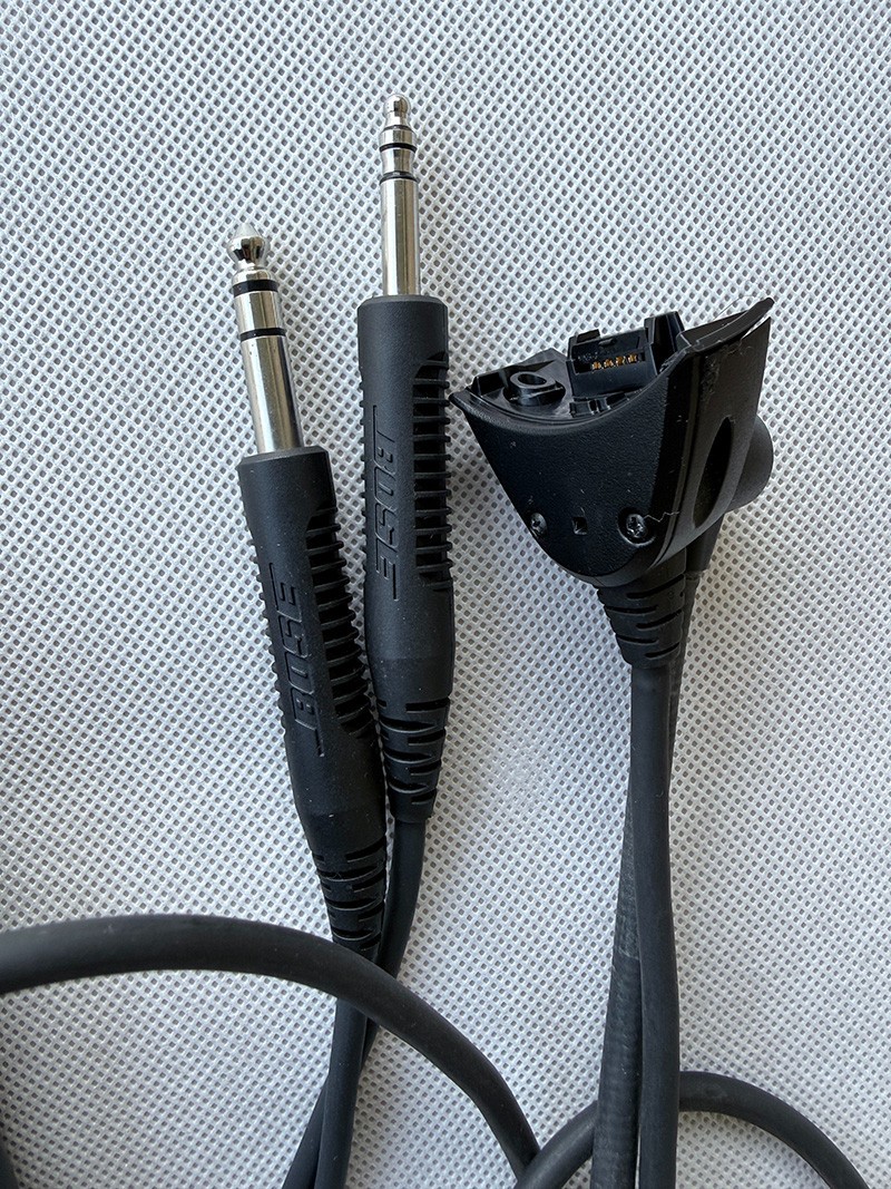 Bose A20 Bluetooth Control Module Triple Cable Boom Mic Dual GA Twin Plug Adapte