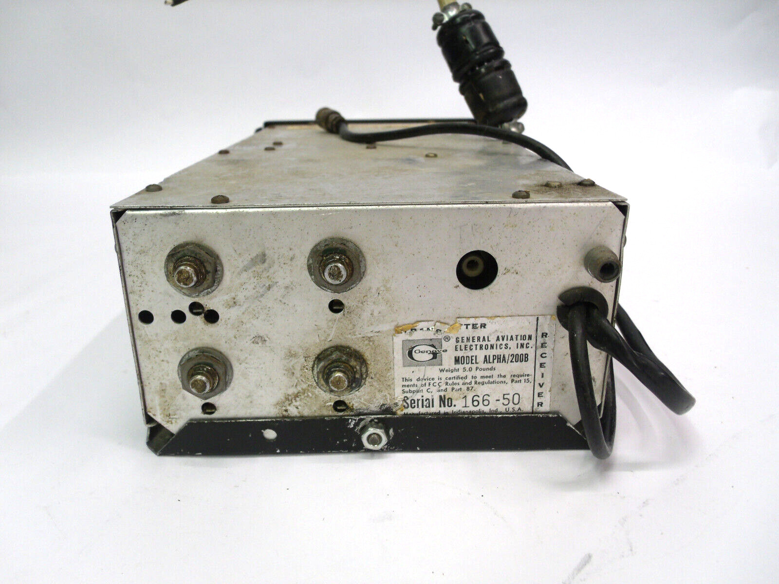 Genave General Aviation Transmitter Airplane NAV COM System Alpha 200B UNTESTED
