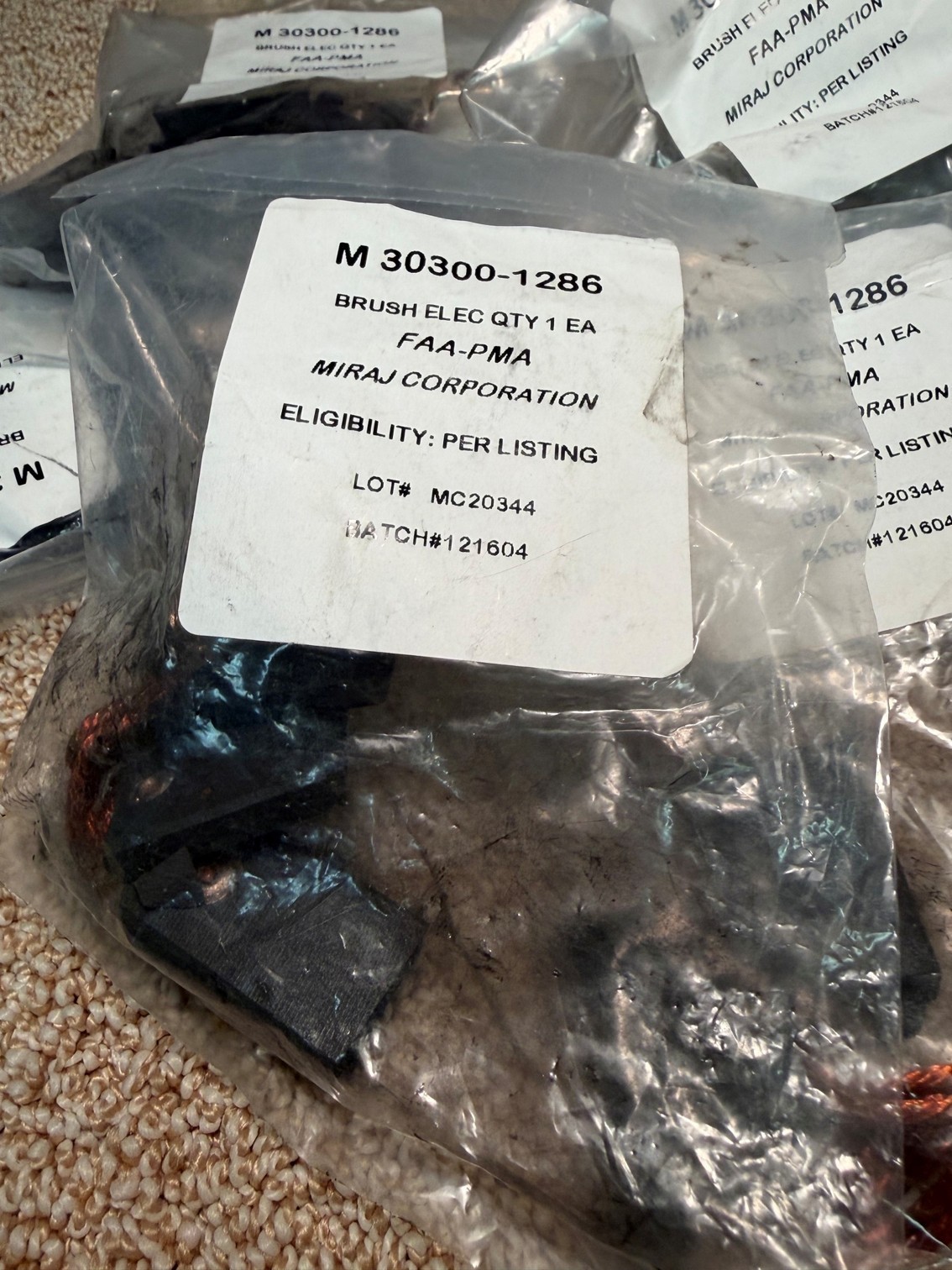 MIRAJ A30300-1286 STARTER GENERATOR BRUSH-NEW 1EA