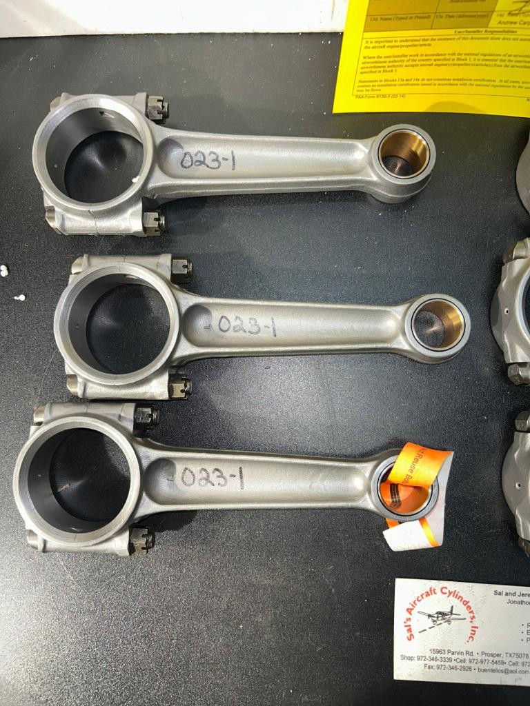Set of (6) Certified Continental TCM O-300 Connecting Rod W/8130