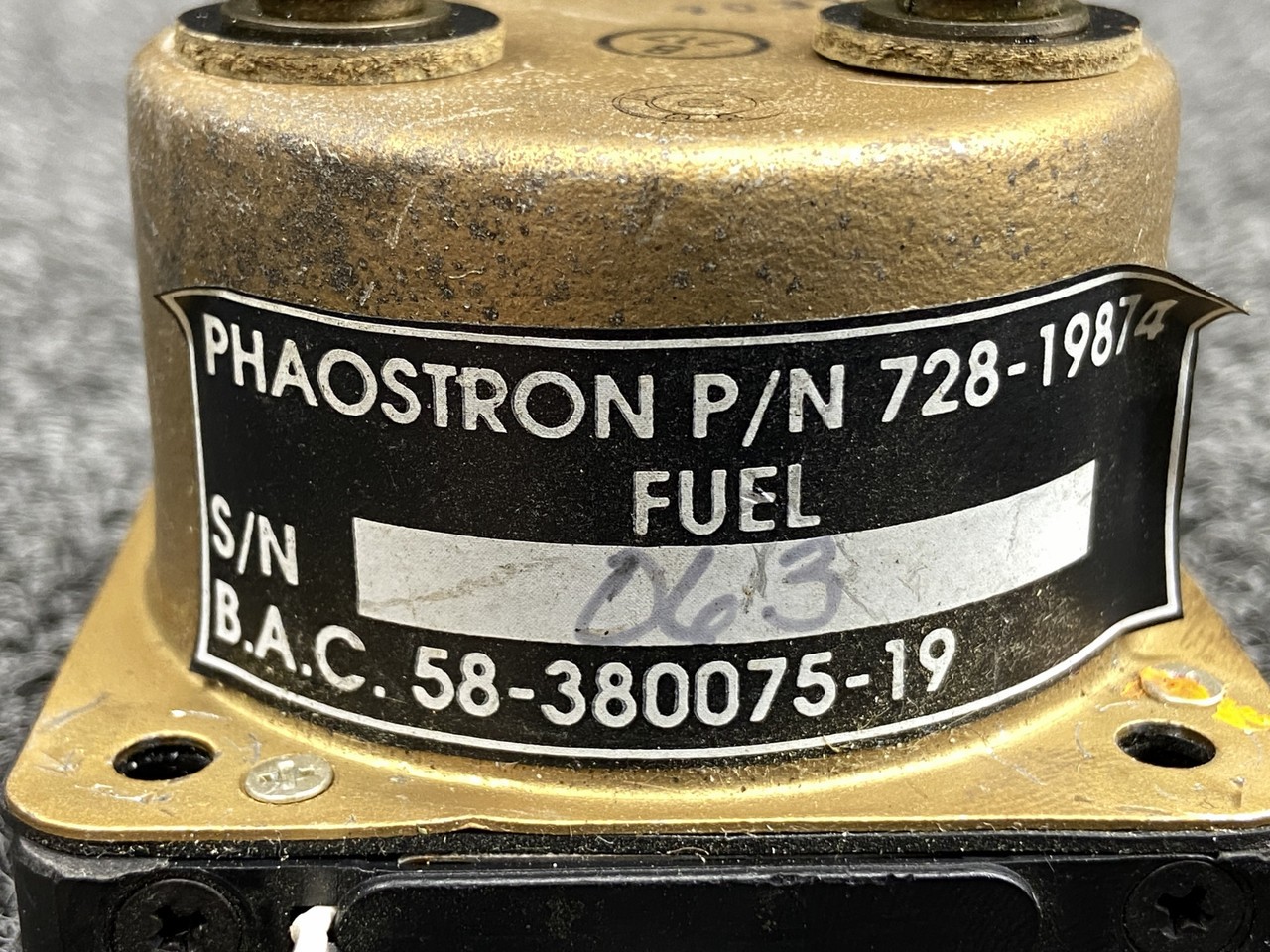 728-19874 (Alt: 58-380075-19) Phaostron Fuel Quantity Indicator (Core)