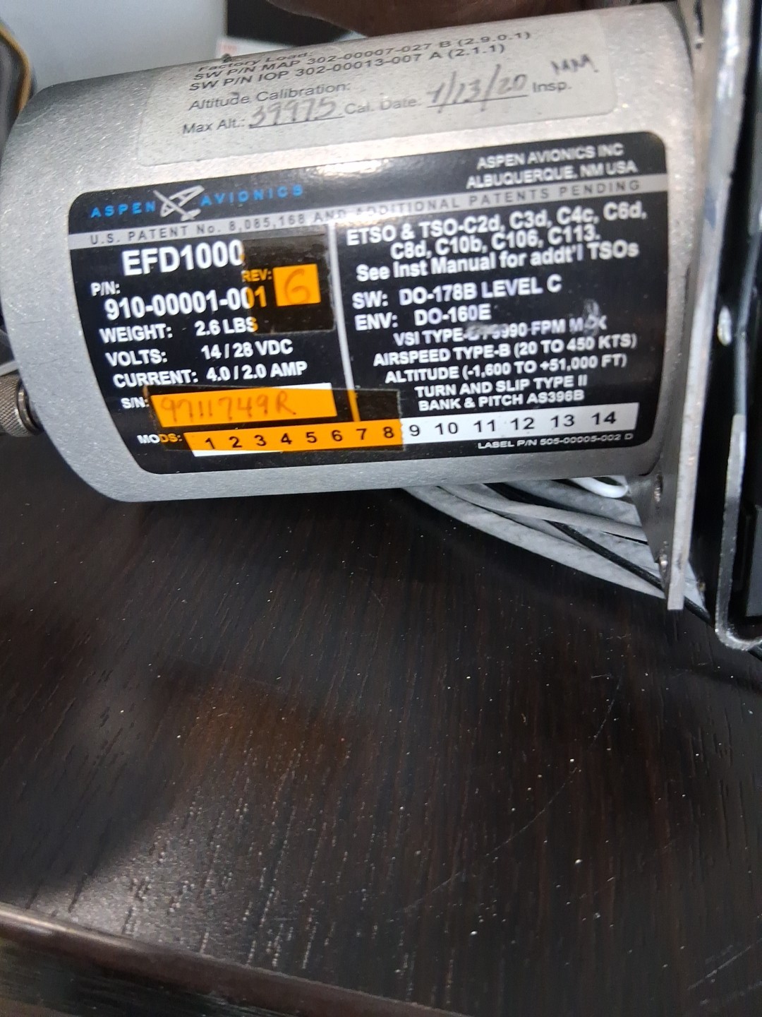 Aspen EFD 1000 PFD – 910-00001-001