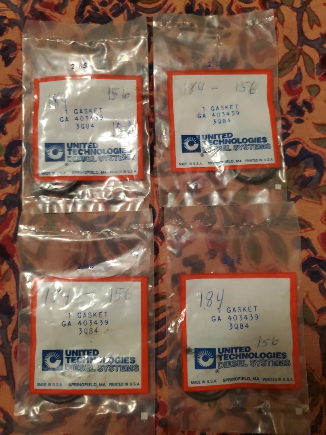 United Technologies Diesel Systems O Ring GA 403439 4 Total In Original Package
