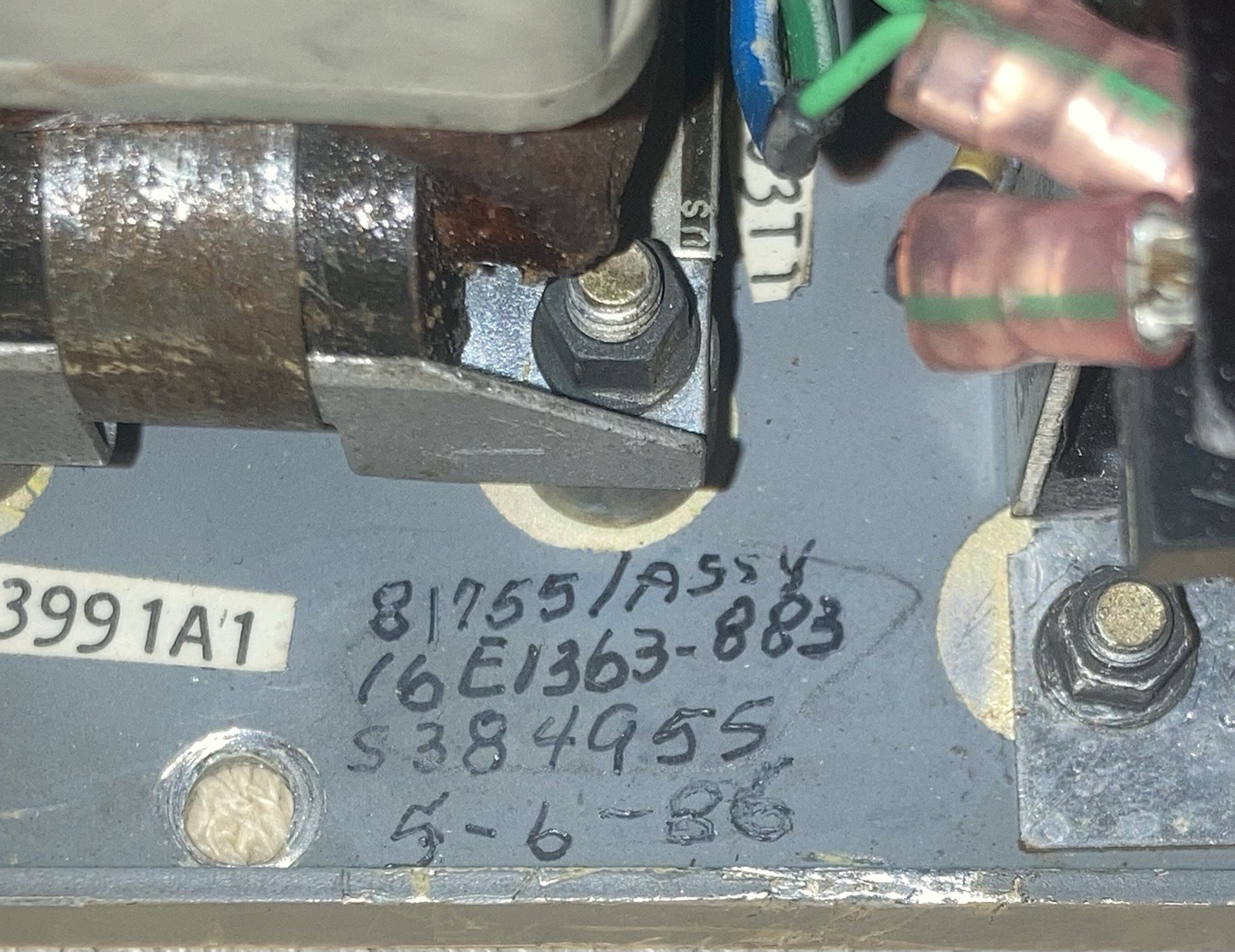 GENERAL DYNAMICS F-16 AIRCRAFT POWER DISTRIBUTION PANEL 16E1363-883