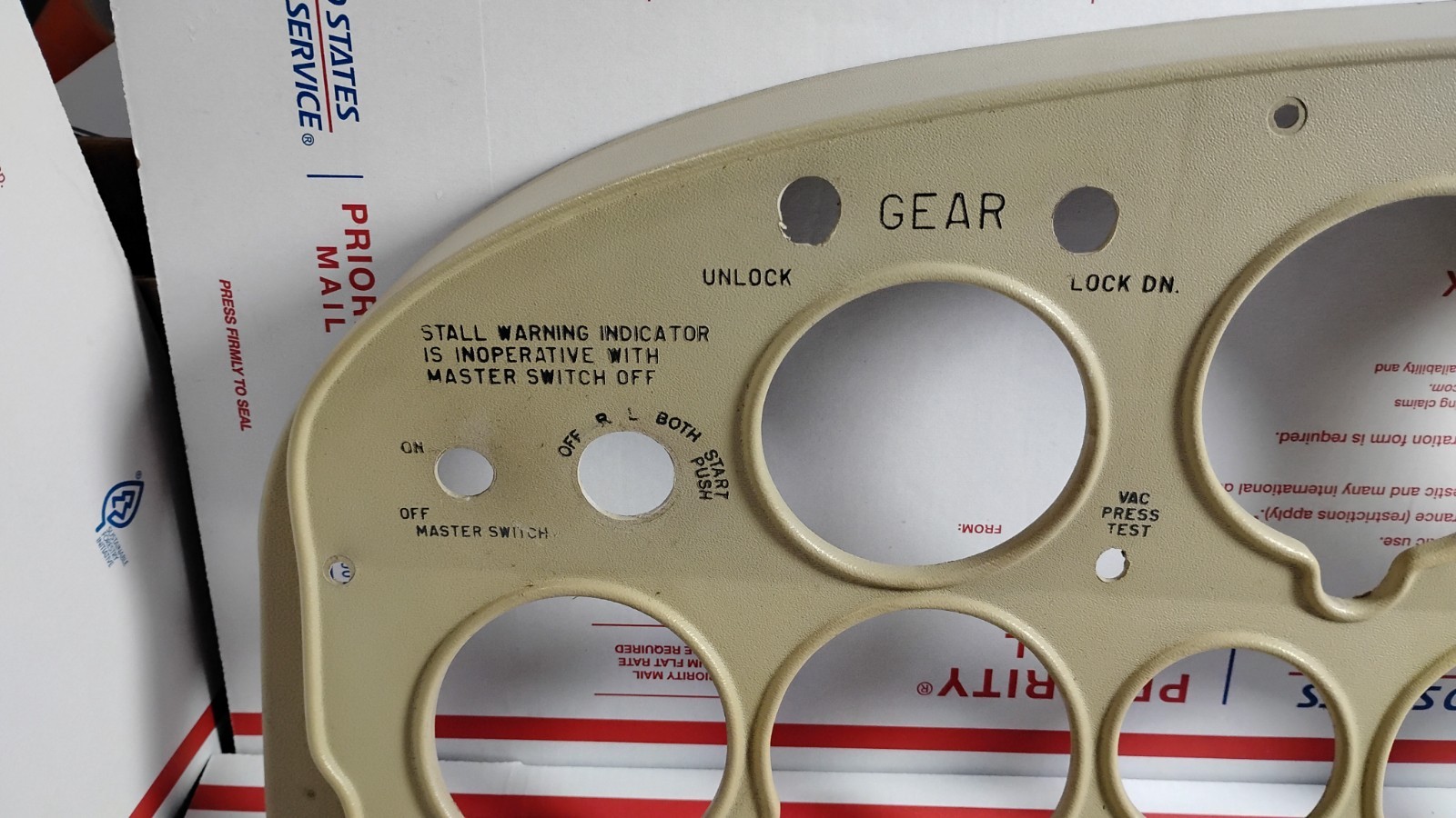 Mooney M20 Flight Instrument Panel Cover Assy P/N 820001 AIRCRAFT AVIATION USA