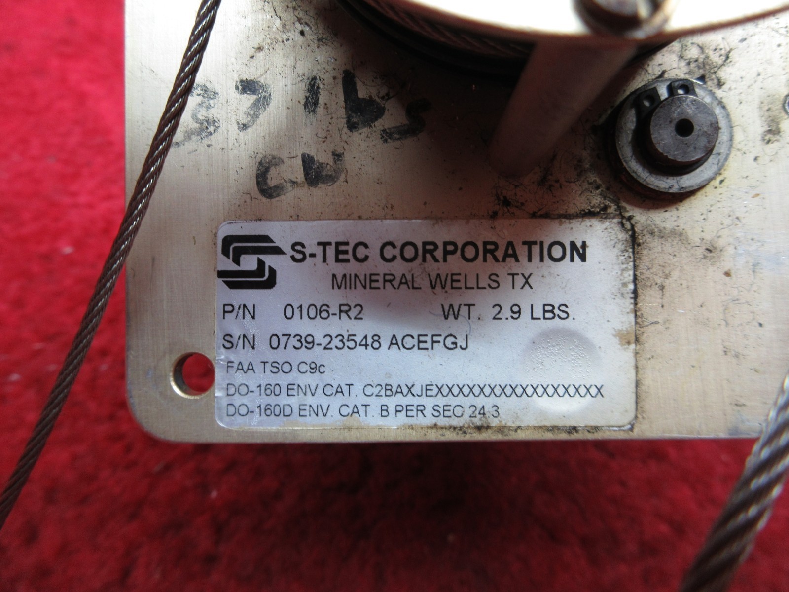 S-Tec Corporation Autopilot Roll Servo PN 0106-R2