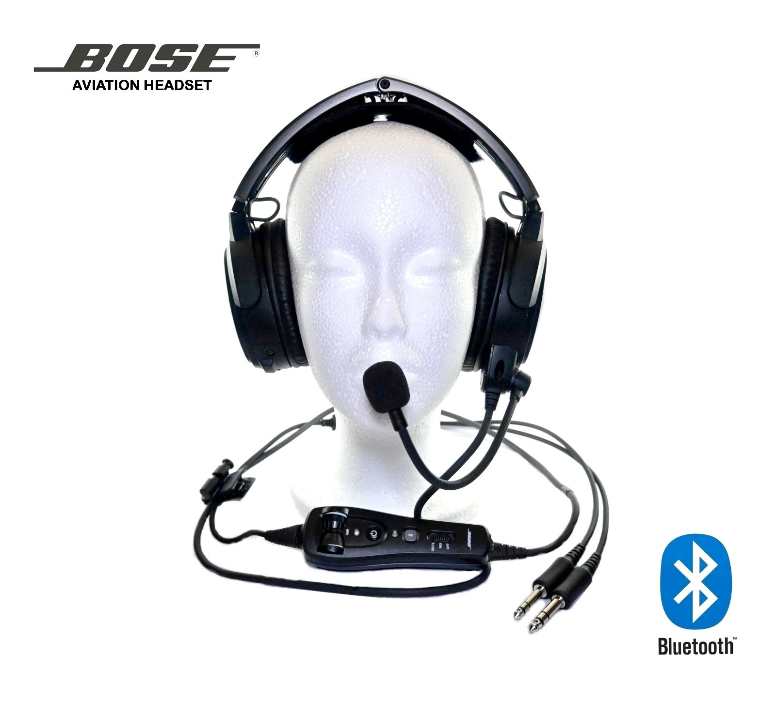 BOSE GA HEADSET WITH BLUETOOTH CONTROL MODULE BOSE A20 , DUAL PLUGS – WARRANTY