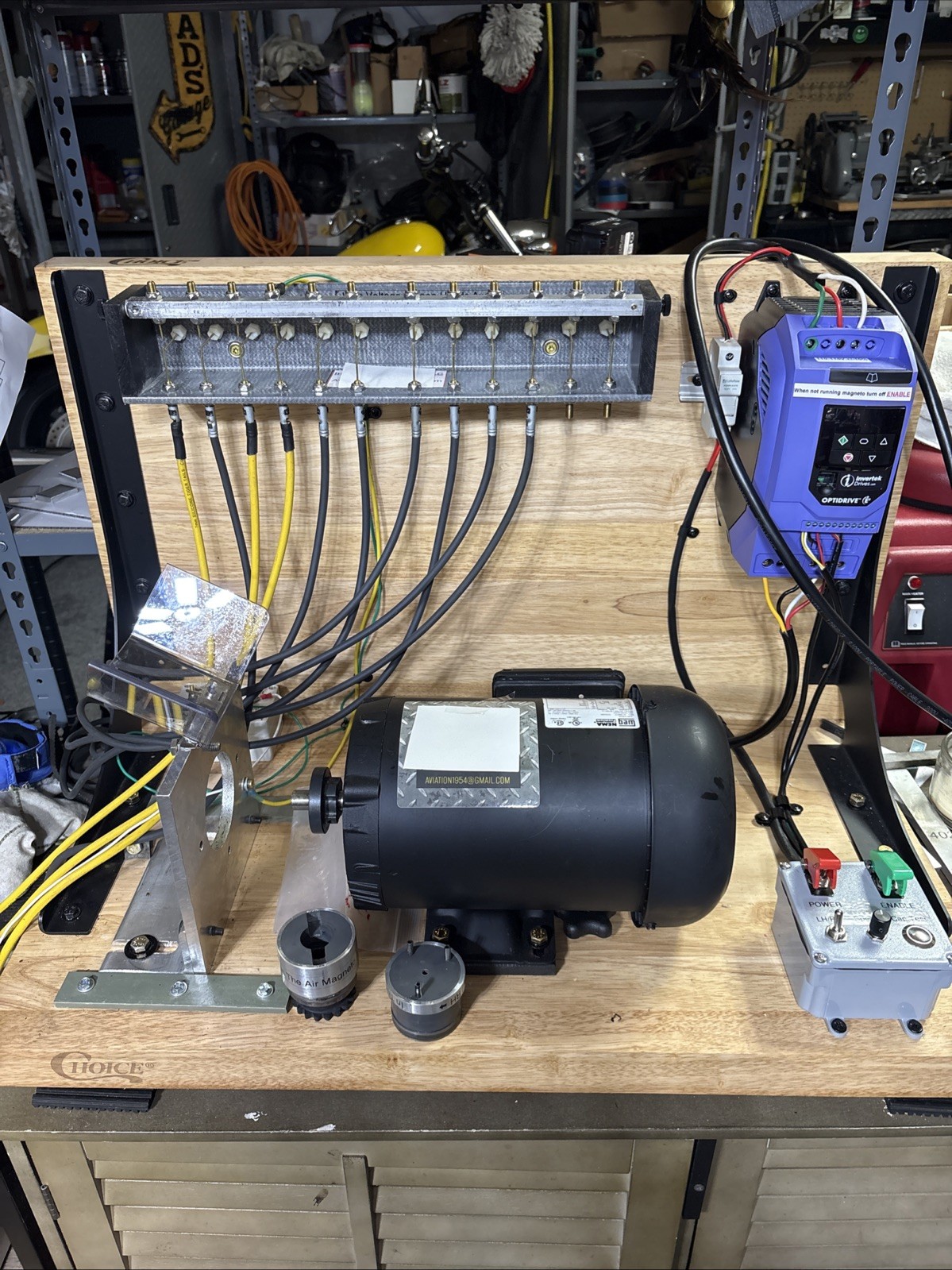 Magneto Test Bench VFD Variable Speed 120V Bendix Slick Lycoming Gear Adapters