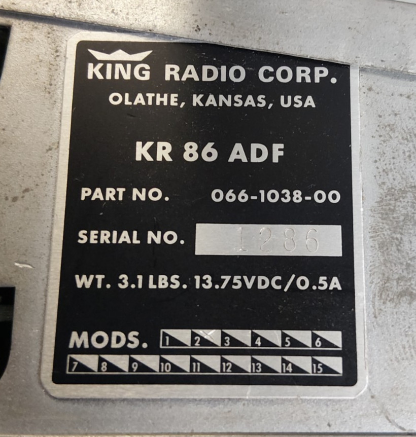 King KR-86 ADF Receiver