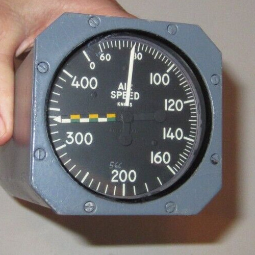 AIRCRAFT GAUGE AIRSPEED INDICATOR KOLSSMAN UNKNOWN AIRCRAFT