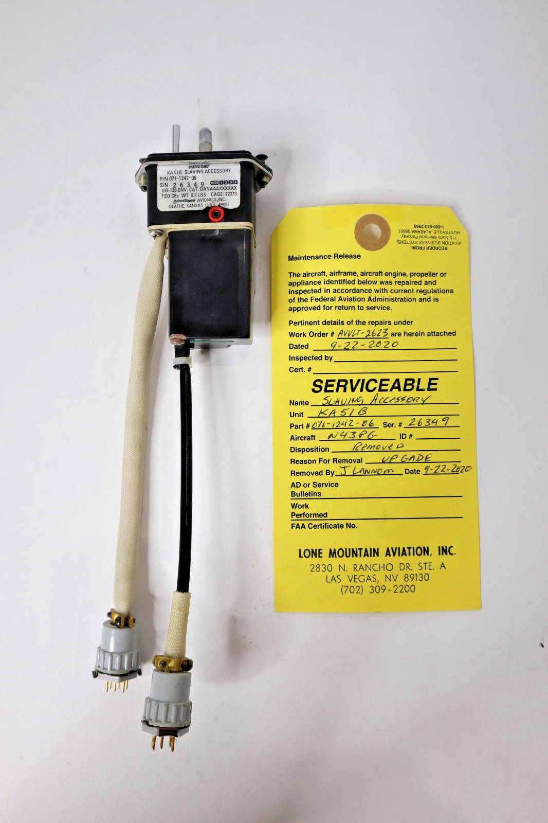 Bendix King KA 51B Slaving Accessory 071-1242-06 with SV Yellow Tag