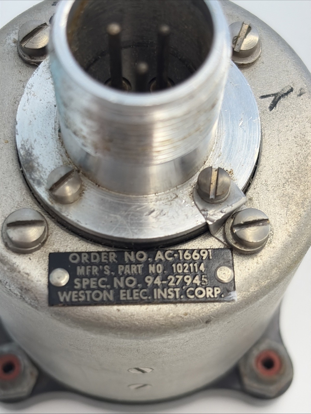 Vintage Aircraft Free Air Temp Celsius MFR Part # 102138 Weston Electric Rainier