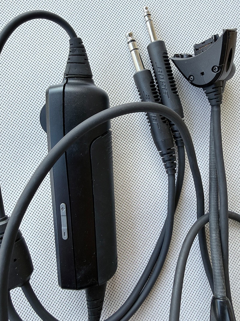 Bose A20 Bluetooth Control Module Triple Cable Boom Mic Dual GA Twin Plug Adapte