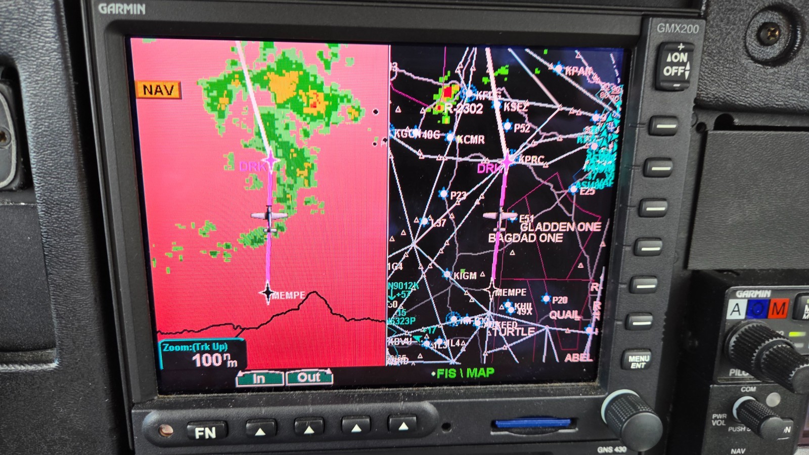 Garmin GMX200 MFD I/O traffic, includes tray and connectors