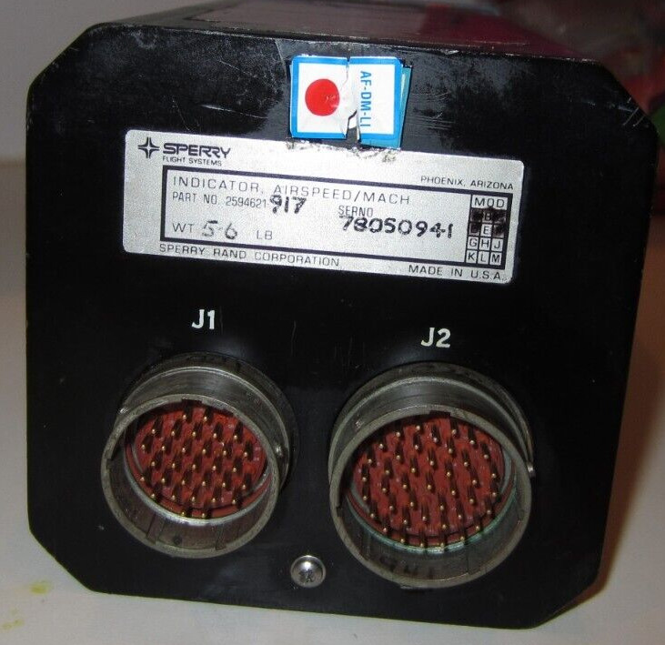 AIRCRAFT INDICATOR AIRBUS MACH SPEED INDICATOR 4 IN FACE SPERRY P/N 2594621-917