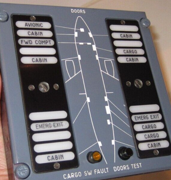 AIRBUS DOOR LOCK WARNING BOX 303-0250-3 MADE IN FRANCE AIRCRAFT DIAGRAM