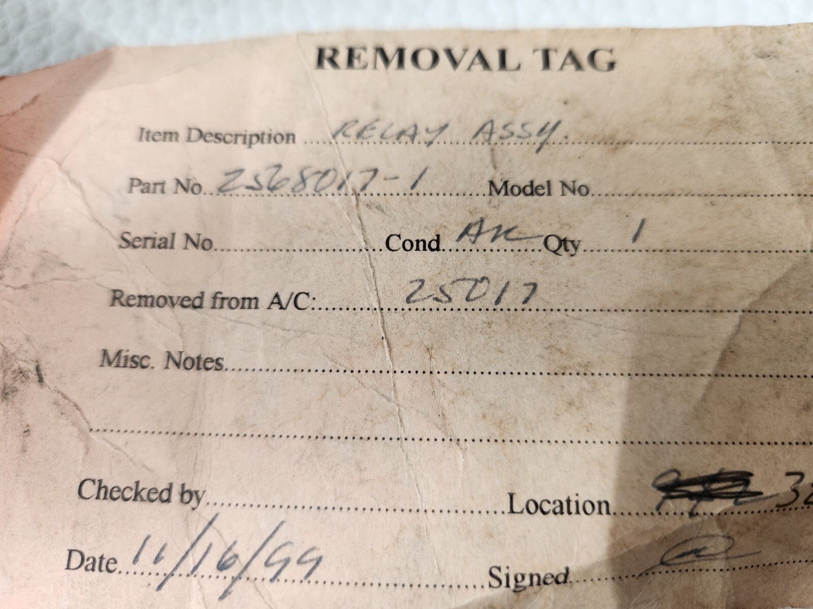 2568017-1 Relay Box Learjet As Remove 30 Day Warranty