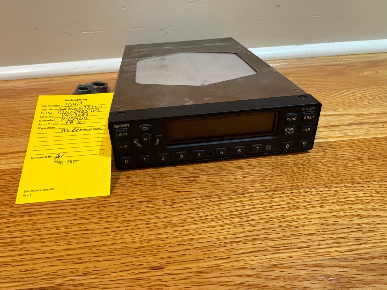 GARMIN GTX 330ES ADS-B TRANSPONDER PN 011-00455-60 with Yellow Tag