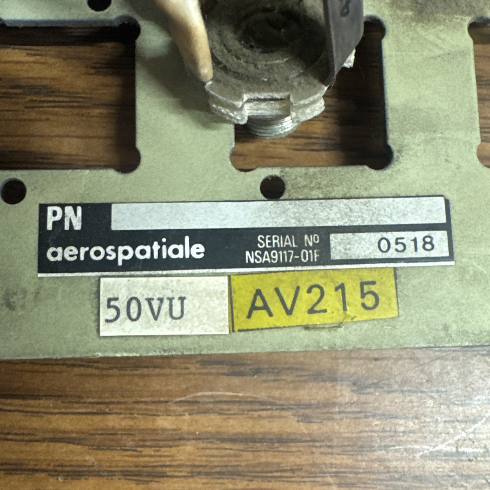Airbus A320 Aircraft 50VU Switching Control Panel Aerospatiale bin32