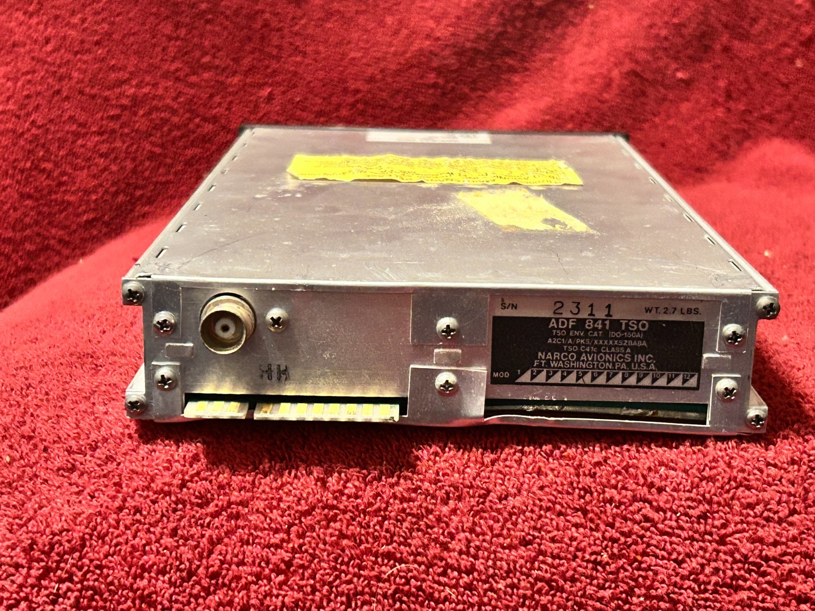 NARCO AVIONICS ADF 841 TSO RECEIVER WITH MOUNTING RAILS