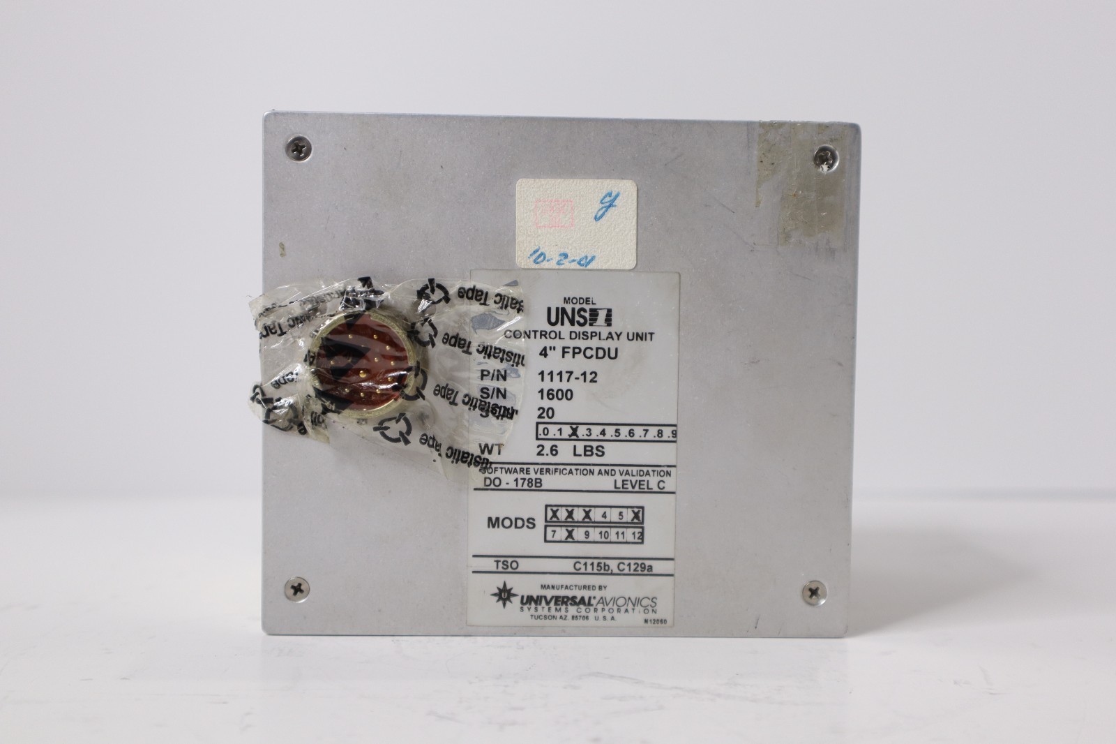 Universal Avionics UNS1 Control Display Unit 4″ FPCDU 1117-12