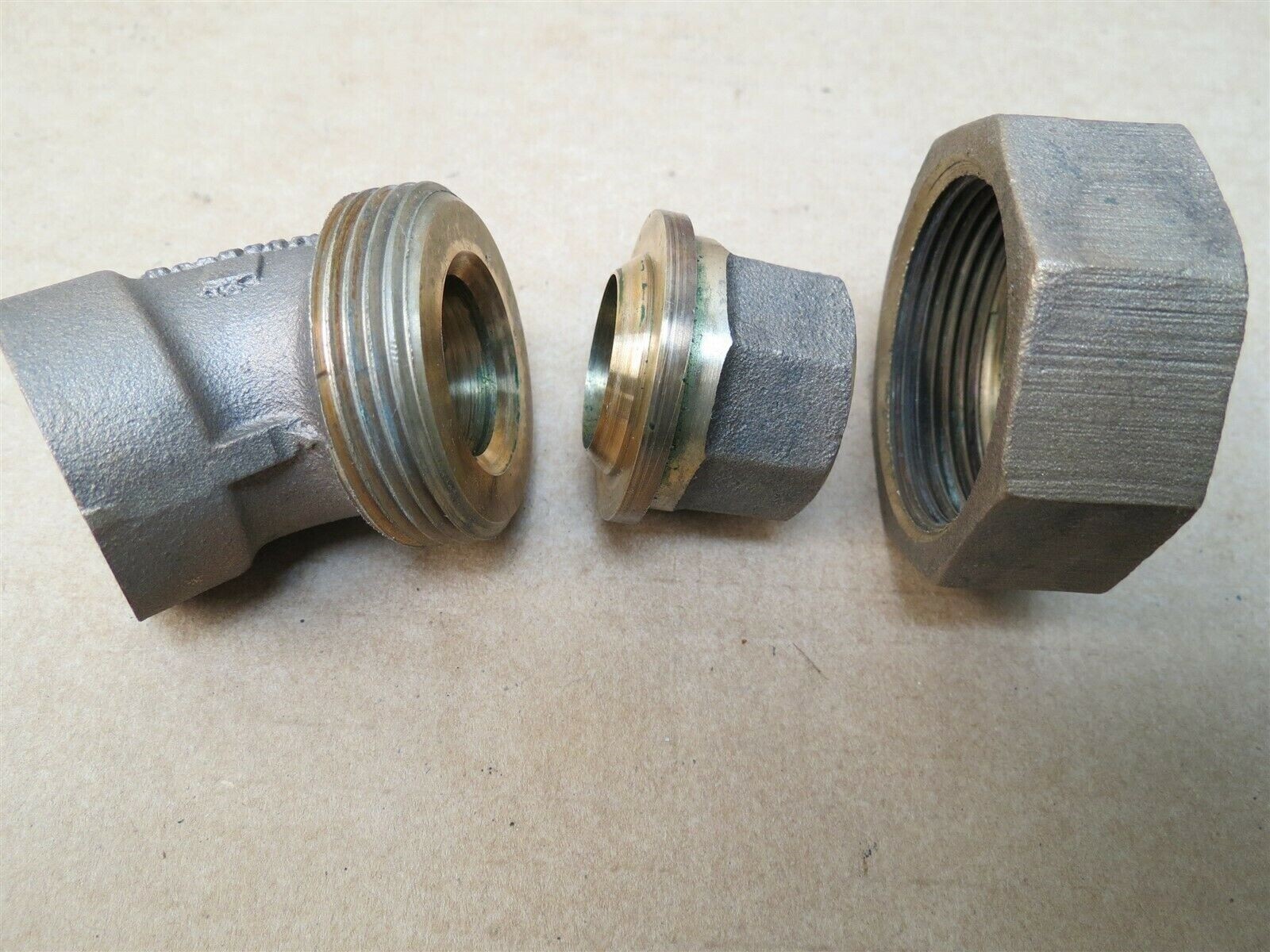 3/4” 45 Degree Brass Union Coupling Walworth Walseal Plumbing Made in USA NEW