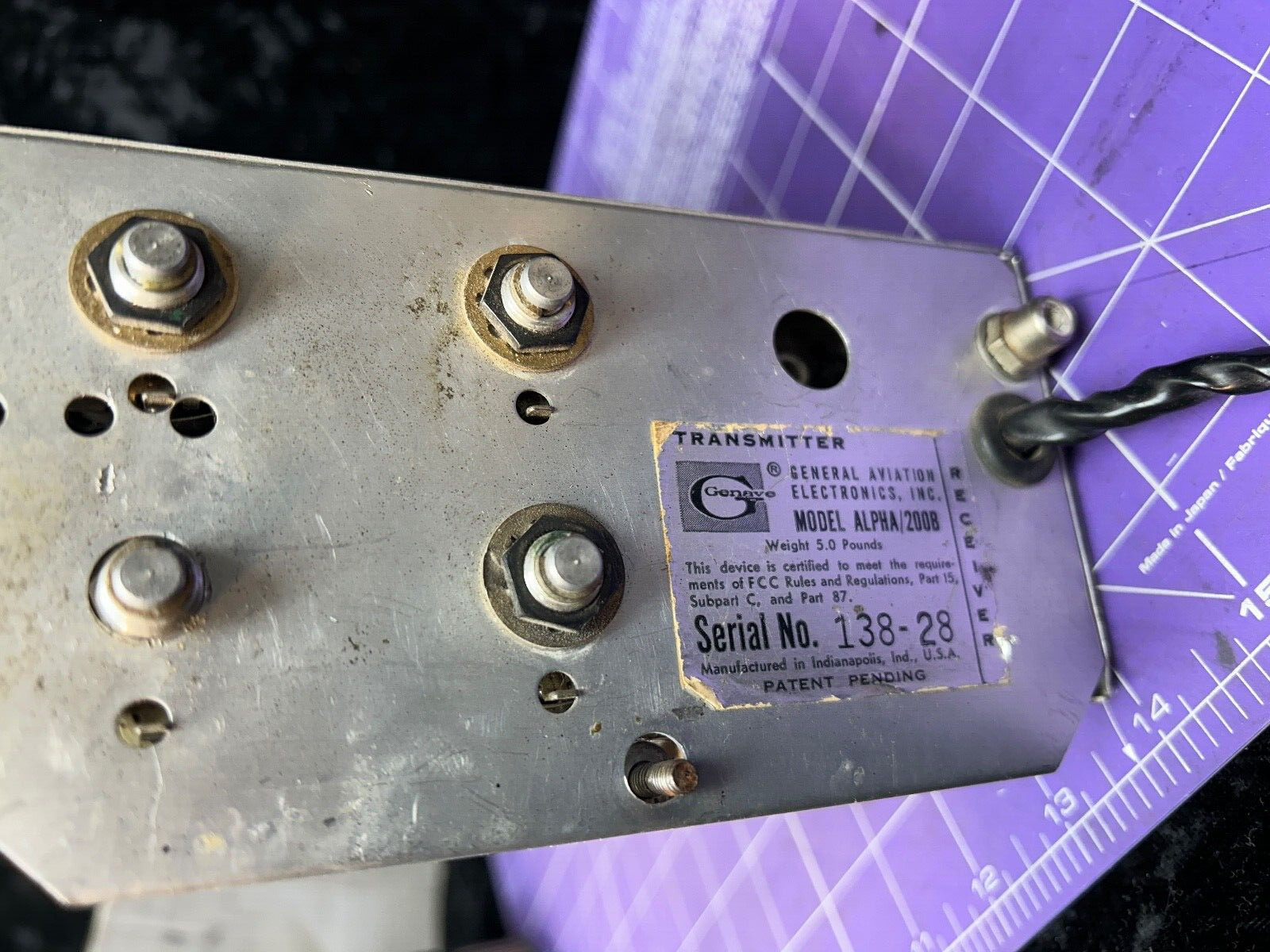 Alpha 200B Vintage GENAVE Nav/Comm Aircraft Radio