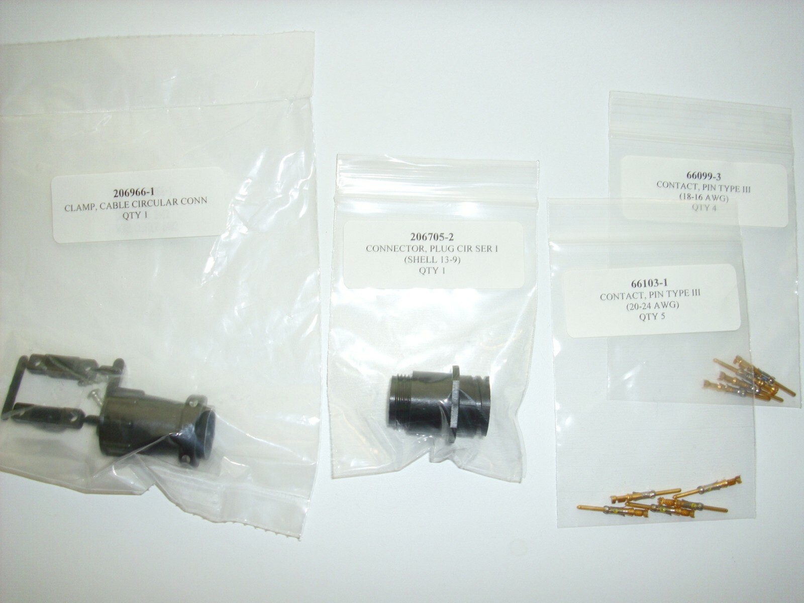 AMP 856006-1 Connector Kit with 206705-2 206966-1 66099-3 66103-1