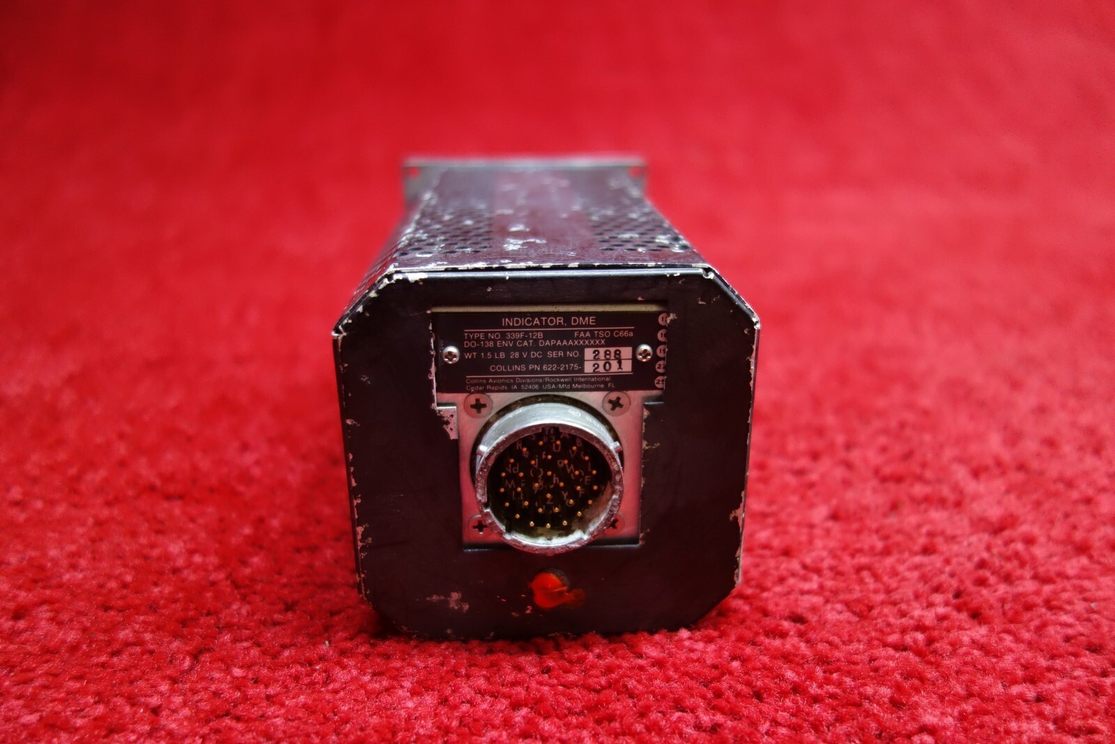 Collins 339F-12B DME Indicator 28V PN 622-2175-201