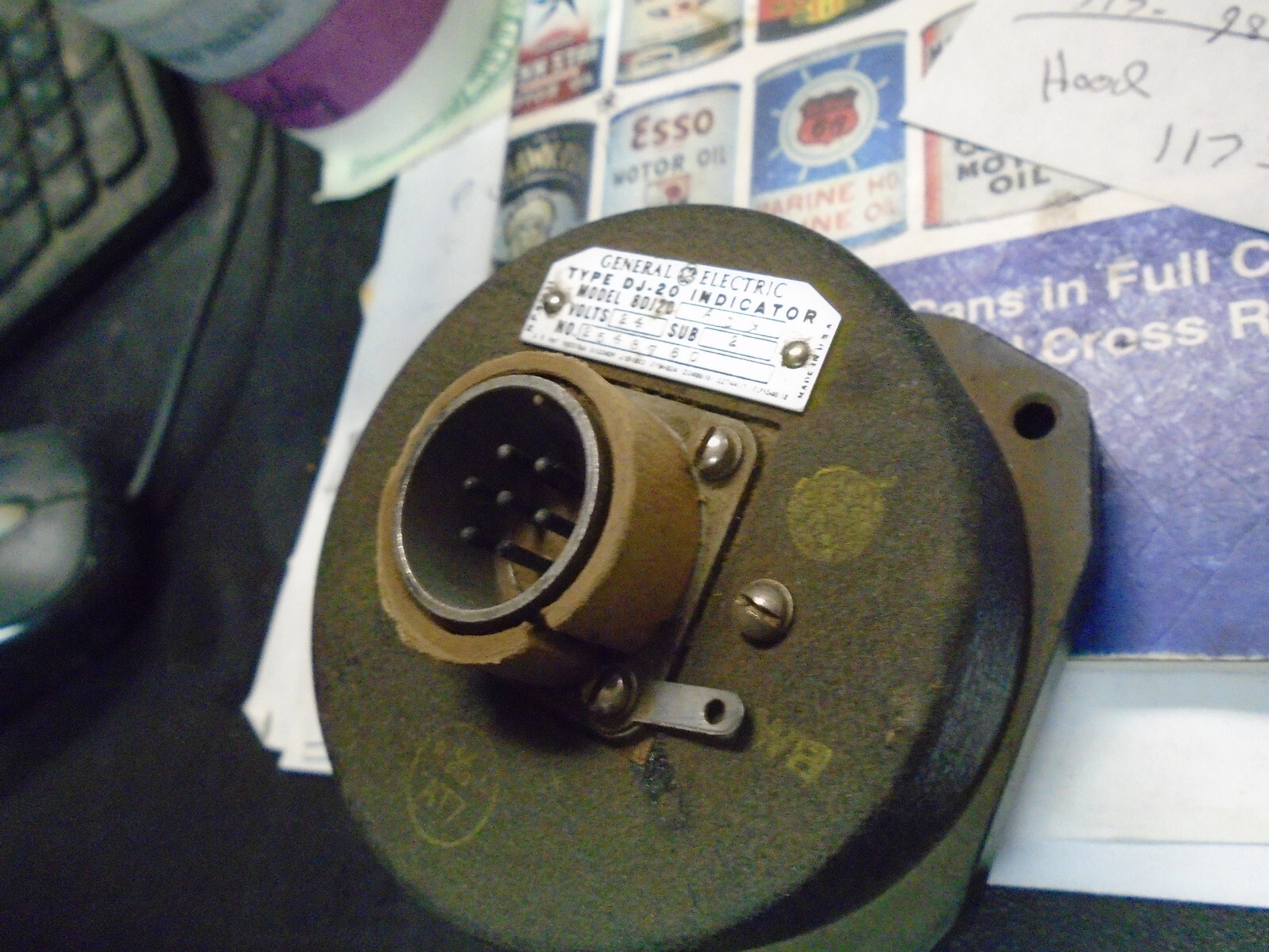 General Electric Vintage Type DJ-20 Aircraft Outboard Wing & fuselage Indicator