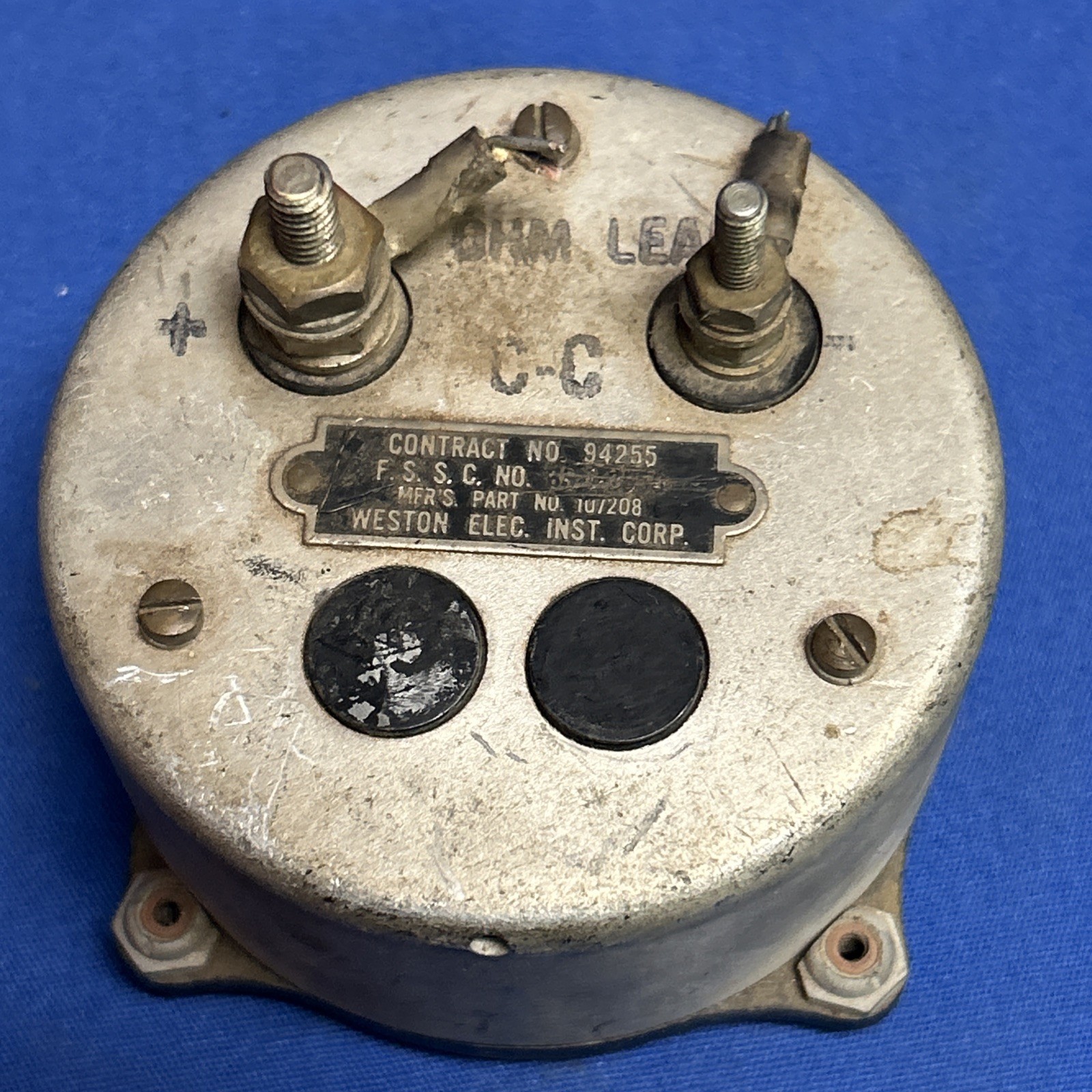 Vintage aircraft Weston 10/208 Cylinder temperature gauge Corsair