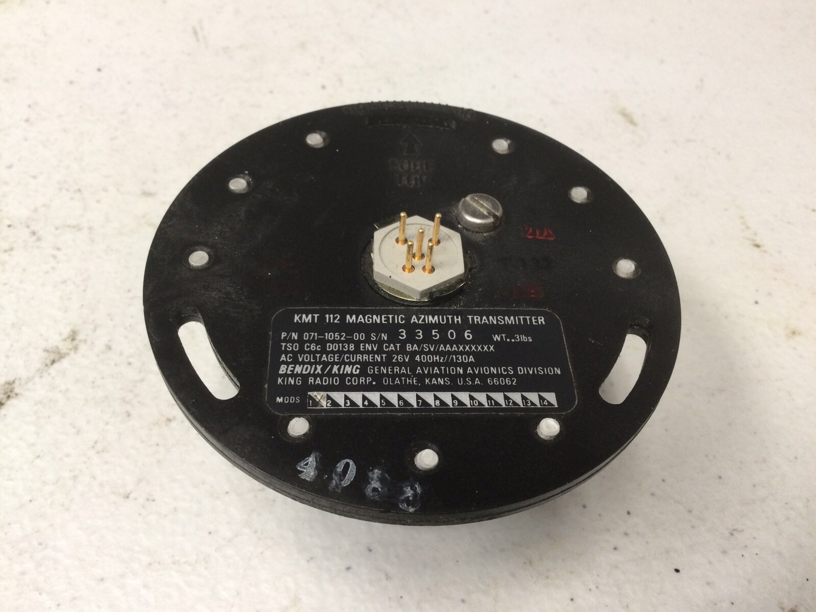 King KMT 112 Magnetic Azimuth Transmitter 071-1052-00 working, 30-day warranty