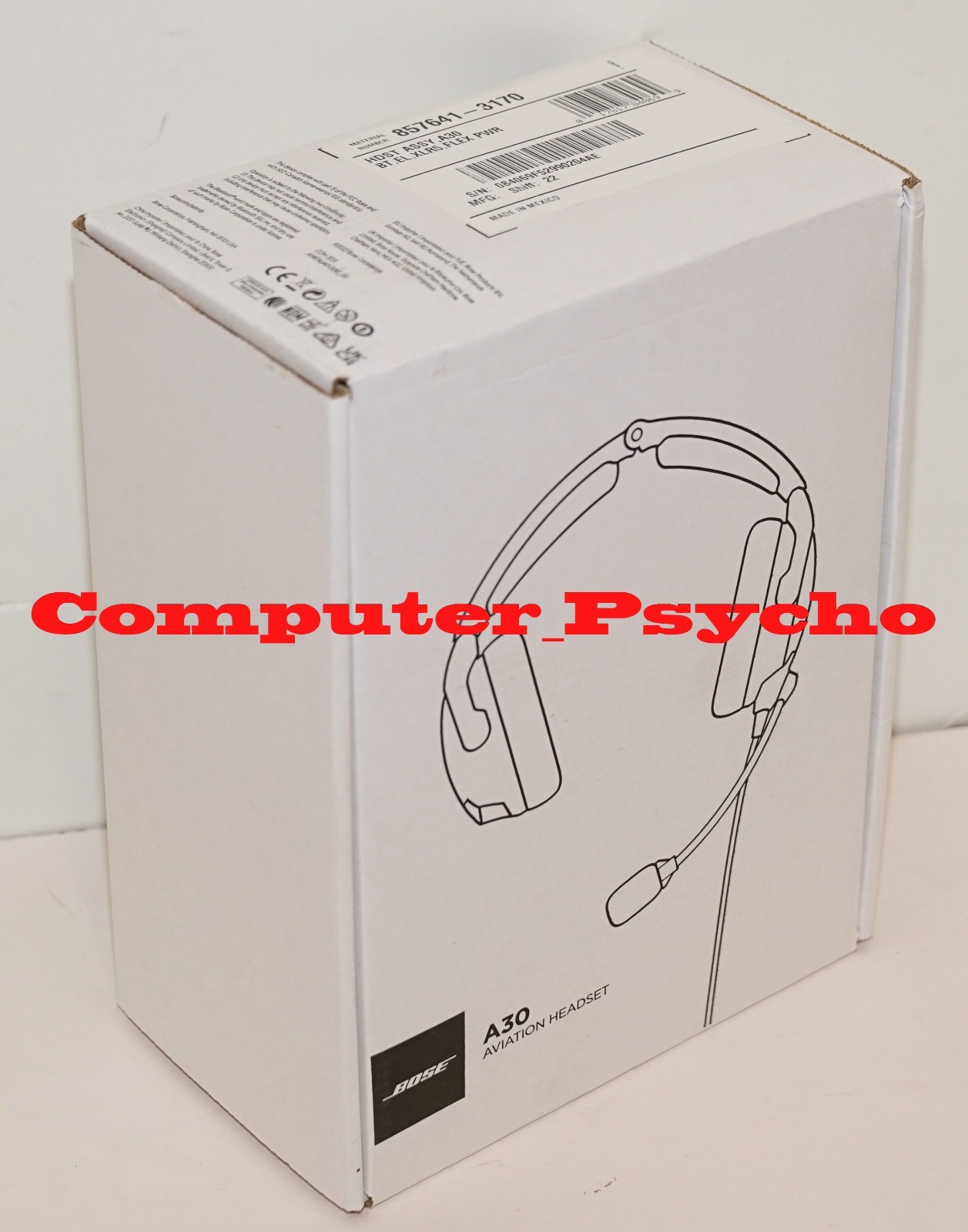 BOSE A30 857641-3170 AVIATION HEADSET BLUETOOTH AIRBUS XLR 5 PIN FLEX POWER