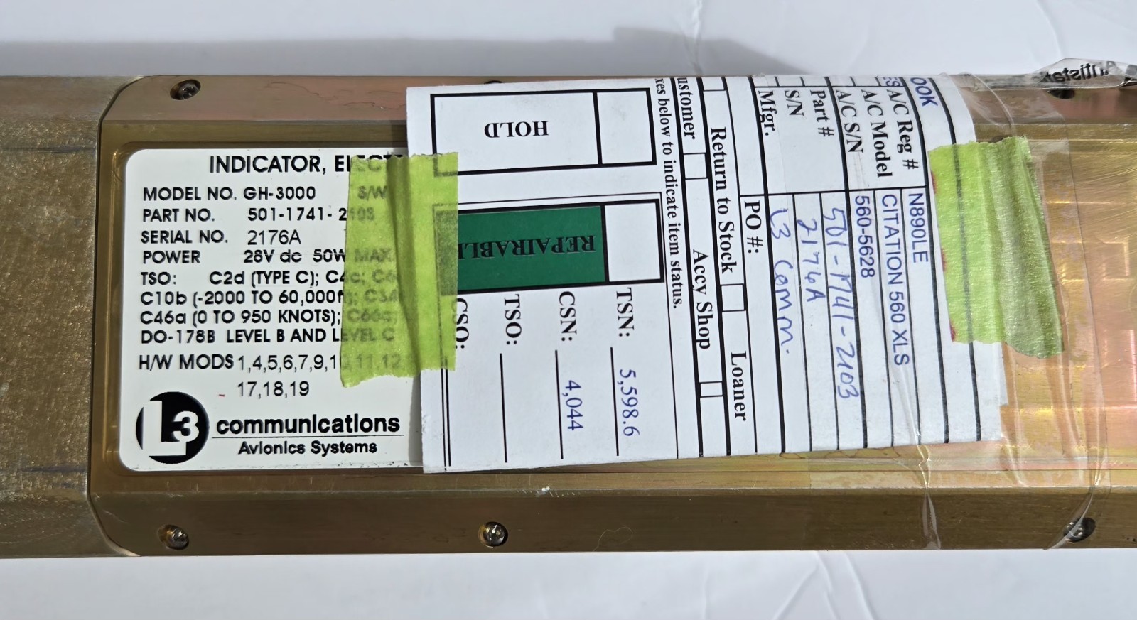 L3 Indicator Display GH3000 PN 501-1741-2103 w/ 30-day warranty