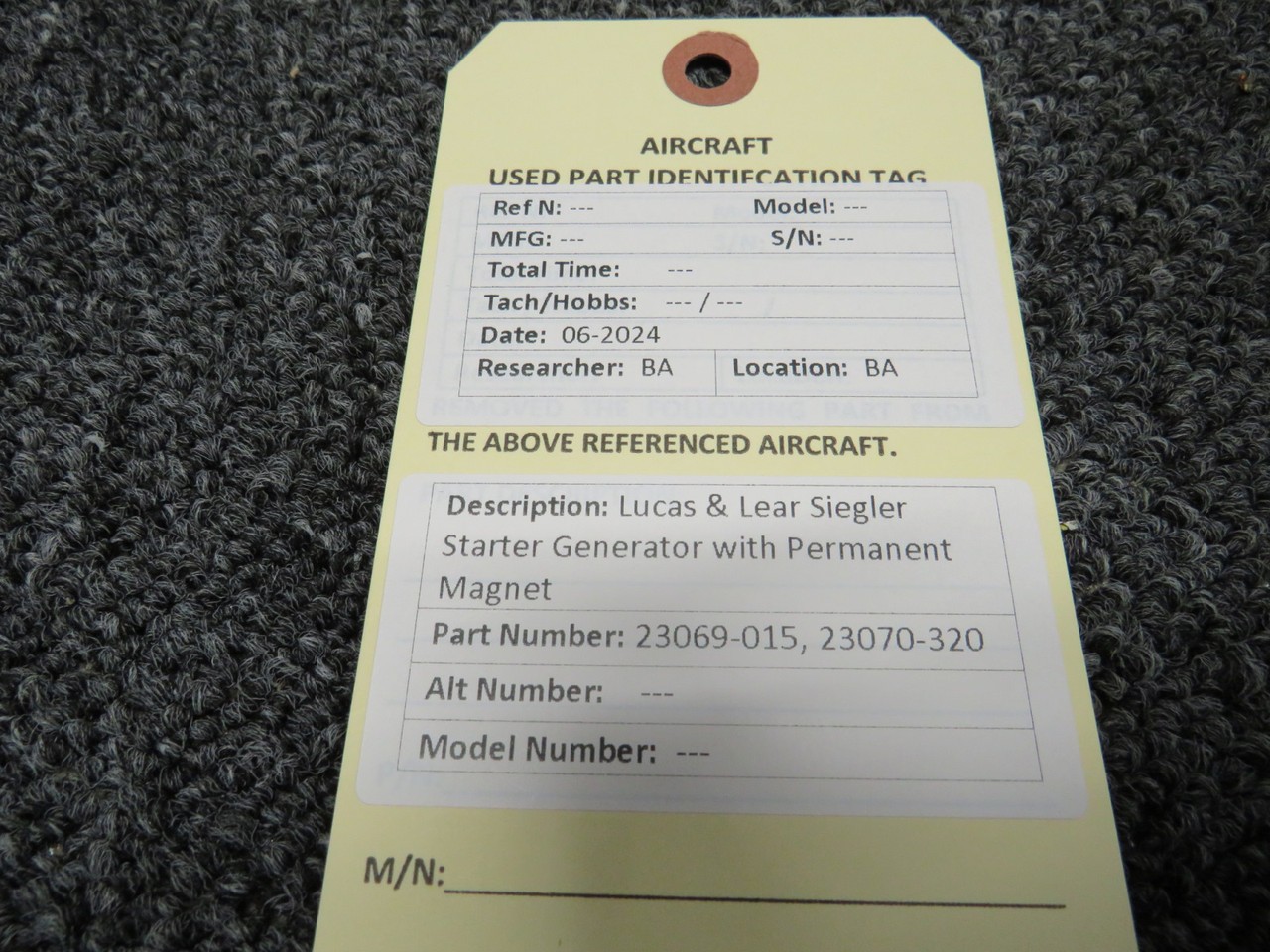 23069-015, 23070-320 Lucas & Lear Siegler Starter Generator with Permanent Ma…
