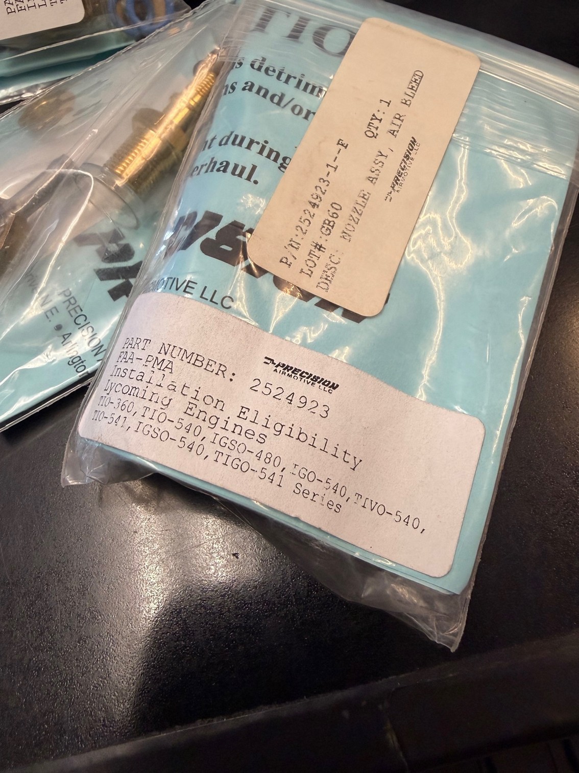 LYCOMING 2524923-1 FUEL INJECTOR NOZZLE KIT-NEW 1EA